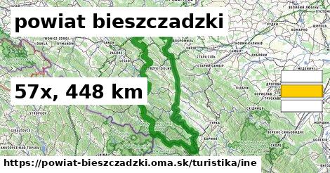 powiat bieszczadzki Turistické trasy iná 