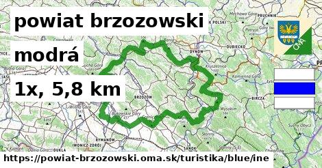 powiat brzozowski Turistické trasy modrá iná