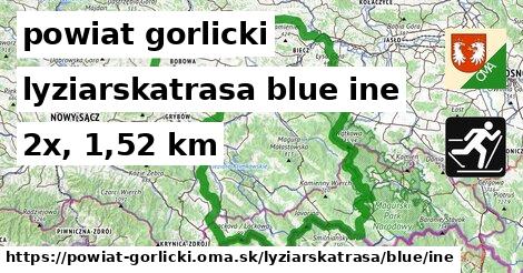 powiat gorlicki Lyžiarske trasy modrá iná