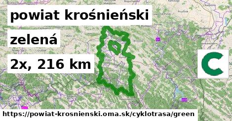 powiat krośnieński Cyklotrasy zelená 