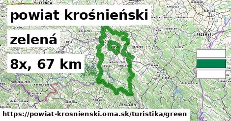 powiat krośnieński Turistické trasy zelená 