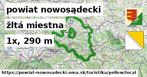 powiat nowosądecki Turistické trasy žltá miestna