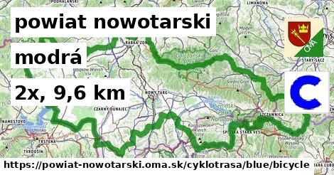 powiat nowotarski Cyklotrasy modrá bicycle