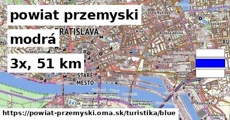 powiat przemyski Turistické trasy modrá 