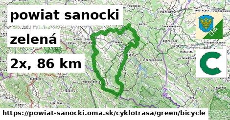 powiat sanocki Cyklotrasy zelená bicycle