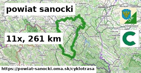 powiat sanocki Cyklotrasy  