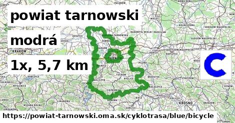 powiat tarnowski Cyklotrasy modrá bicycle
