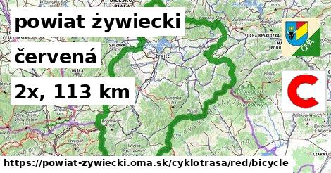 powiat żywiecki Cyklotrasy červená bicycle