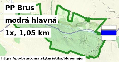 PP Brus Turistické trasy modrá hlavná