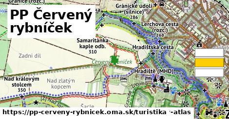 PP Červený rybníček Turistické trasy  