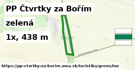 PP Čtvrtky za Bořím Turistické trasy zelená iná