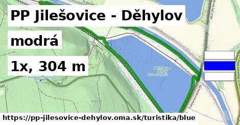 PP Jilešovice - Děhylov Turistické trasy modrá 