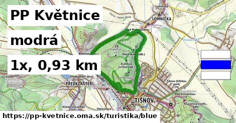 PP Květnice Turistické trasy modrá 