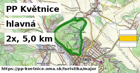 PP Květnice Turistické trasy hlavná 