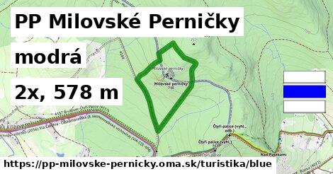 PP Milovské Perničky Turistické trasy modrá 