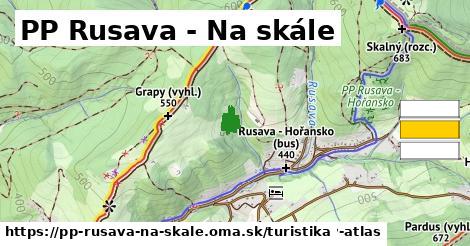 PP Rusava - Na skále Turistické trasy  