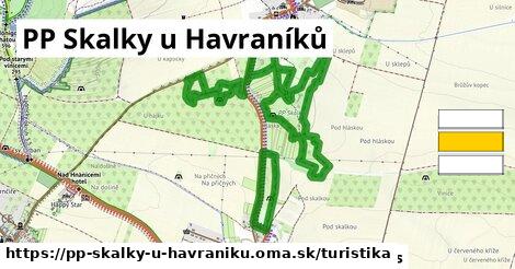 PP Skalky u Havraníků Turistické trasy  
