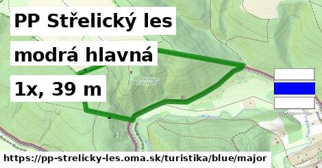 PP Střelický les Turistické trasy modrá hlavná