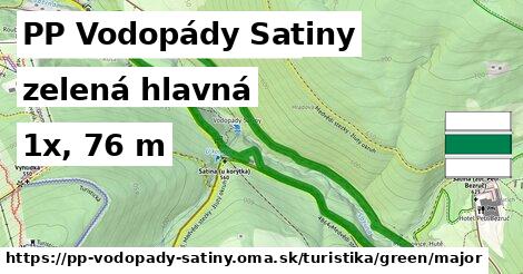 PP Vodopády Satiny Turistické trasy zelená hlavná