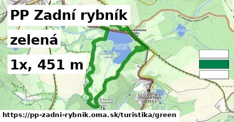 PP Zadní rybník Turistické trasy zelená 