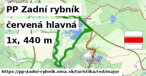 PP Zadní rybník Turistické trasy červená hlavná