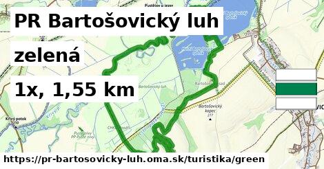 PR Bartošovický luh Turistické trasy zelená 