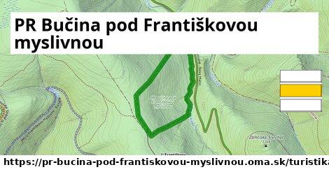 PR Bučina pod Františkovou myslivnou Turistické trasy  
