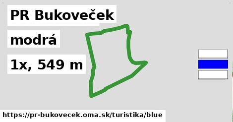 PR Bukoveček Turistické trasy modrá 