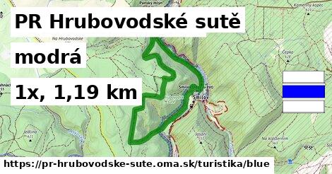 PR Hrubovodské sutě Turistické trasy modrá 