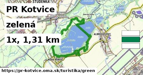 PR Kotvice Turistické trasy zelená 