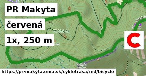 PR Makyta Cyklotrasy červená bicycle