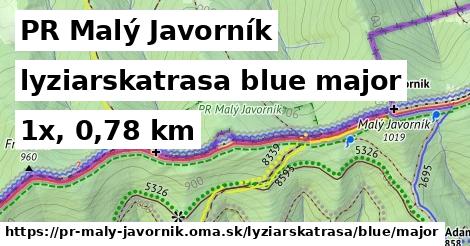 PR Malý Javorník Lyžiarske trasy modrá hlavná