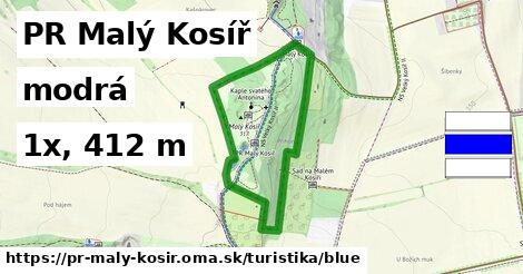 PR Malý Kosíř Turistické trasy modrá 