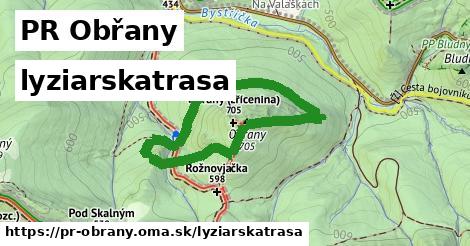 PR Obřany Lyžiarske trasy  