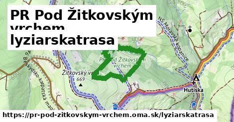 PR Pod Žitkovským vrchem Lyžiarske trasy  