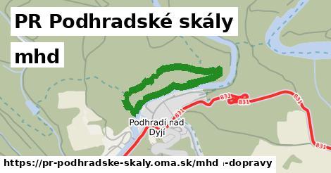 PR Podhradské skály Doprava  