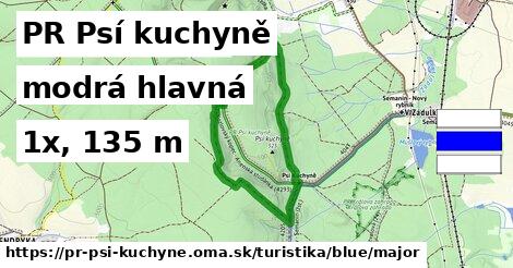 PR Psí kuchyně Turistické trasy modrá hlavná