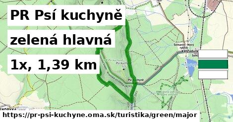 PR Psí kuchyně Turistické trasy zelená hlavná