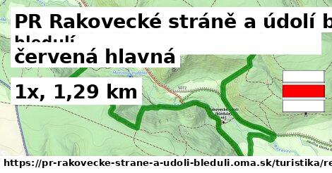 PR Rakovecké stráně a údolí bledulí Turistické trasy červená hlavná