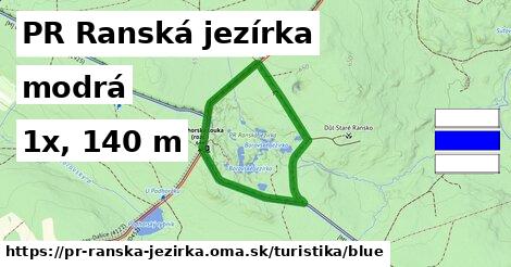 PR Ranská jezírka Turistické trasy modrá 