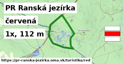PR Ranská jezírka Turistické trasy červená 