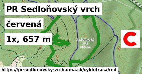 PR Sedloňovský vrch Cyklotrasy červená 