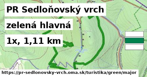 PR Sedloňovský vrch Turistické trasy zelená hlavná