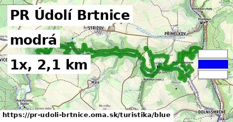 PR Údolí Brtnice Turistické trasy modrá 