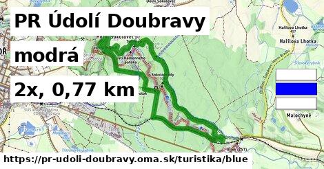 PR Údolí Doubravy Turistické trasy modrá 