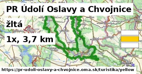 PR Údolí Oslavy a Chvojnice Turistické trasy žltá 