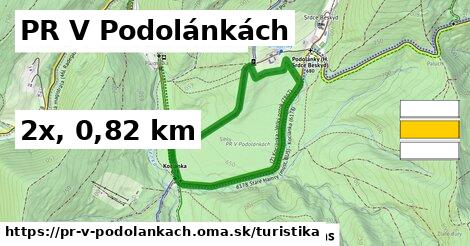 PR V Podolánkách Turistické trasy  
