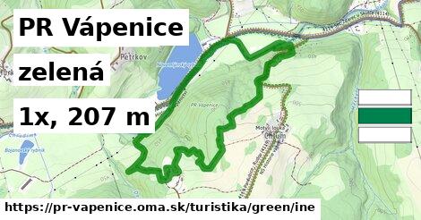 PR Vápenice Turistické trasy zelená iná