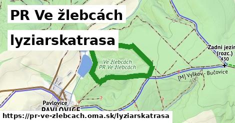 PR Ve žlebcách Lyžiarske trasy  