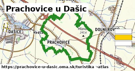 Prachovice u Dašic Turistické trasy  